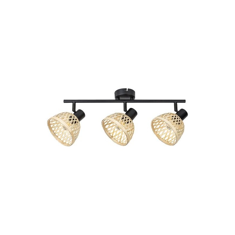 Lubinis šviestuvas Rattan E14 3x MAX 15W (Matinė Juoda)