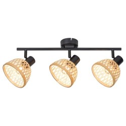 Lubinis šviestuvas Rattan E14 3x MAX 15W (Matinė Juoda)