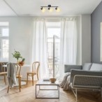 Lubinis šviestuvas Rattan E14 3x MAX 15W (Matinė Juoda)