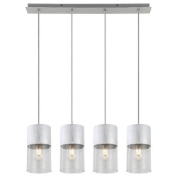 Pakabinamas šviestuvas Zelkova E27 4x MAX 40W (Braižyto Aliuminio)