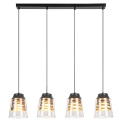Pakabinamas šviestuvas Zenaida E27 4x MAX 60W (Matinė Juoda)