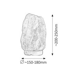 Dekoratyvinis šviestuvas Rock E14 1x MAX 15W 2700K Šilta balta (Oranžinė)