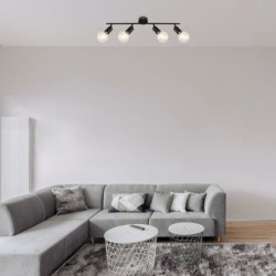 Lubinis šviestuvas Lamar E27 4x MAX 40W (Matinė Juoda)