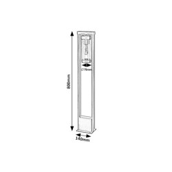 Pastatomas lauko šviestuvas Kolta E27 1x MAX 12W (Matinė Juoda)
