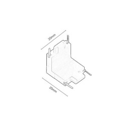 LiTrack magnetinės sistemos vidinis sujungimo kampas Connect+  (Juoda)