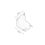 LiTrack magnetinės sistemos vidinis sujungimo kampas Connect+  (Juoda)