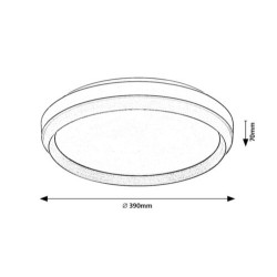 Lubinis šviestuvas Fontana LED 24W 3000K Šilta balta (Ruda)