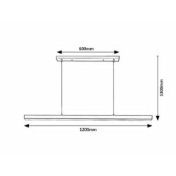 Pakabinamas šviestuvas Tariq LED 30W 4000K Neutrali balta (Matinė Juoda)