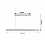 Pakabinamas šviestuvas Tariq LED 30W 4000K Neutrali balta (Matinė Juoda)