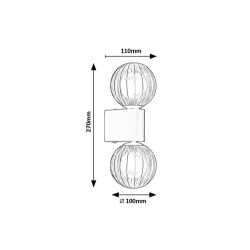 Sieninis šviestuvas Colzar G9 2x MAX 3.5W (Matinė Juoda)