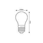 LED lemputė E27 Filament-LED 4W G45 4000K Neutrali balta