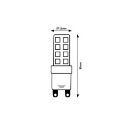 LED lemputė G9 SMD-LED 4W 2700K Šilta balta