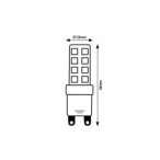 LED lemputė G9 SMD-LED 7W 4000K Neutrali balta