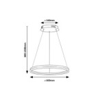 Pakabinamas šviestuvas Isaure LED 35W 3000, 4000, 6500K CCT keičiama balta spalva (Juoda)