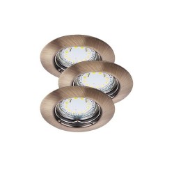 Įmontuojamas šviestuvas Lite GU10 1x MAX 50W 3000K Šilta balta (Bronzos)