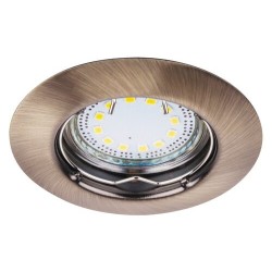Įmontuojamas šviestuvas Lite GU10 1x MAX 50W 3000K Šilta balta (Bronzos)