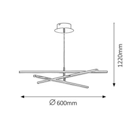 Pakabinamas šviestuvas Meredith LED 18W 4000K Neutrali balta (Chromo)