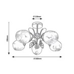 Lubinis šviestuvas Fauna E27 5x MAX 40W (Aukso)