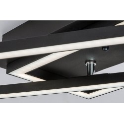 Lubinis šviestuvas Nefertum LED 38W 3000K CCT keičiama balta spalva (Juoda)