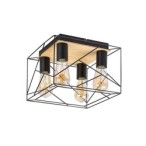 Lubinis šviestuvas Boire E27 4x MAX 40W (Juoda)
