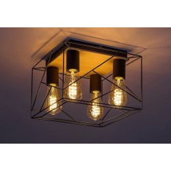 Lubinis šviestuvas Boire E27 4x MAX 40W (Juoda)