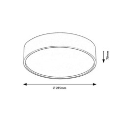 Lubinis šviestuvas Larcia LED 19W 4000K Neutrali balta (Balta)