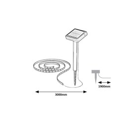Saulės energija įkraunamas šviestuvas Ansoo LED 0.26W 3000K Šilta balta (Balta)
