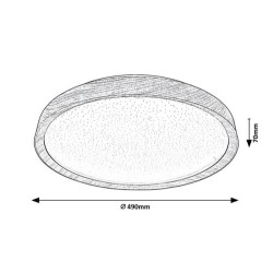 Lubinis šviestuvas Sherwood LED 50W 3000-6500K CCT keičiama balta spalva (Buko)