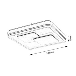 Lubinis šviestuvas Hecate LED 40W 4000K Neutrali balta (Juoda)