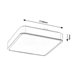 Lubinis šviestuvas Wolimir LED 22W 3000-6000K CCT keičiama balta spalva (Chromo)