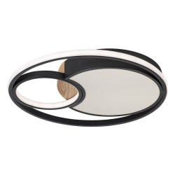 Lubinis šviestuvas Leola LED 81W 3000, 4000, 6000K CCT keičiama balta spalva (Juoda)