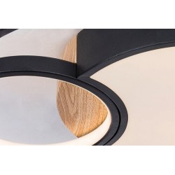 Lubinis šviestuvas Leola LED 81W 3000, 4000, 6000K CCT keičiama balta spalva (Juoda)