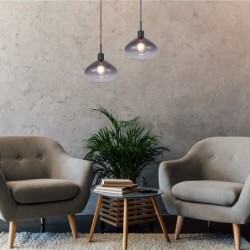 Pakabinamas šviestuvas Dvora E27 1x MAX 40W (Matinė Juoda)
