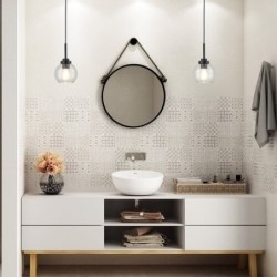 Pakabinamas šviestuvas Tirina E27 1x MAX 15W (Matinė Juoda)