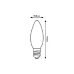 LED lemputė E14 Filament-LED 2W C35 3000K Šilta balta