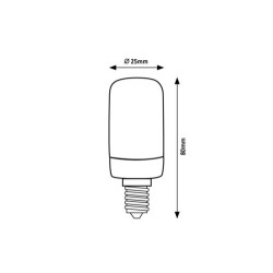 LED lemputė E14 Filament-LED 4W T25 3000K Šilta balta