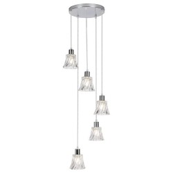 Pakabinamas šviestuvas Hestia E14 5x MAX 40W (Chromo)