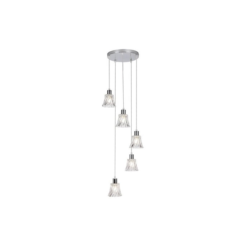 Pakabinamas šviestuvas Hestia E14 5x MAX 40W (Chromo)