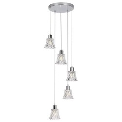Pakabinamas šviestuvas Hestia E14 5x MAX 40W (Chromo)