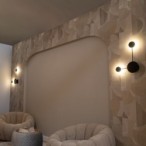 Sieninis šviestuvas Amadeo LED 7W 4000K Neutrali balta (Juoda)