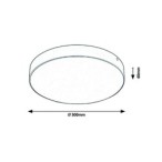 Lubinis lauko šviestuvas Tartu LED 24W 2800-6000K CCT keičiama balta spalva (Matinė Balta)