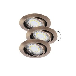 Įmontuojamas šviestuvas Lite GU10 1x MAX 50W 3000K Šilta balta (Bronzos)