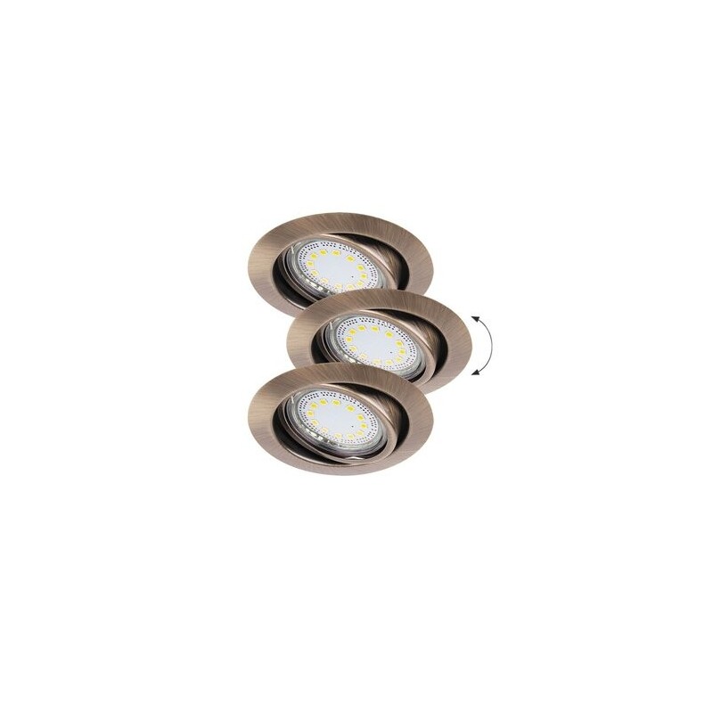 Įmontuojamas šviestuvas Lite GU10 1x MAX 50W 3000K Šilta balta (Bronzos)