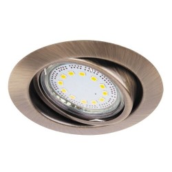 Įmontuojamas šviestuvas Lite GU10 1x MAX 50W 3000K Šilta balta (Bronzos)