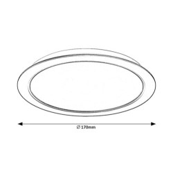 LED panelė Shaun LED 17W 4000K Neutrali balta (Juoda)