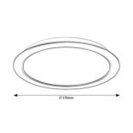 LED panelė Shaun LED 17W 4000K Neutrali balta (Juoda)