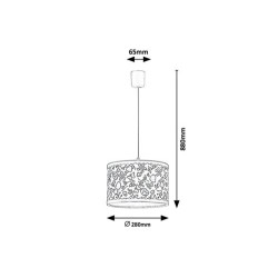 Pakabinamas šviestuvas Hanka E27 1x MAX 40W (Balta)