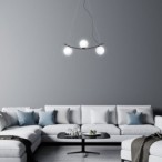 Pakabinamas šviestuvas Aslan E14 C37 3x MAX 5W (Matinė Juoda)