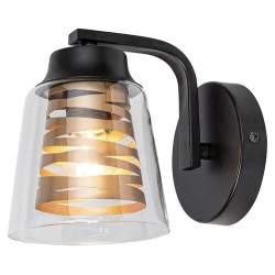 Sieninis šviestuvas Zenaida E27 1x MAX 60W (Matinė Juoda)