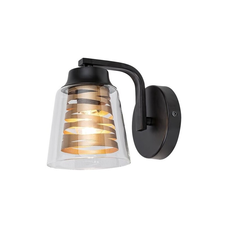 Sieninis šviestuvas Zenaida E27 1x MAX 60W (Matinė Juoda)